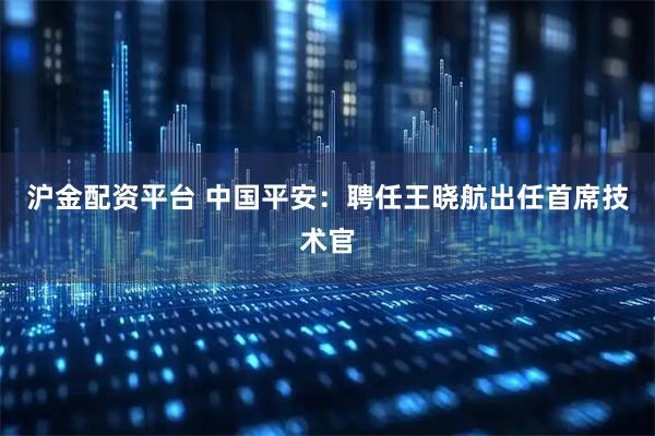 沪金配资平台 中国平安：聘任王晓航出任首席技术官
